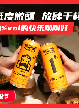 全新德伦堡1号口粮酒柑橘VS小麦11°P全麦精酿原浆啤酒500ML9罐装
