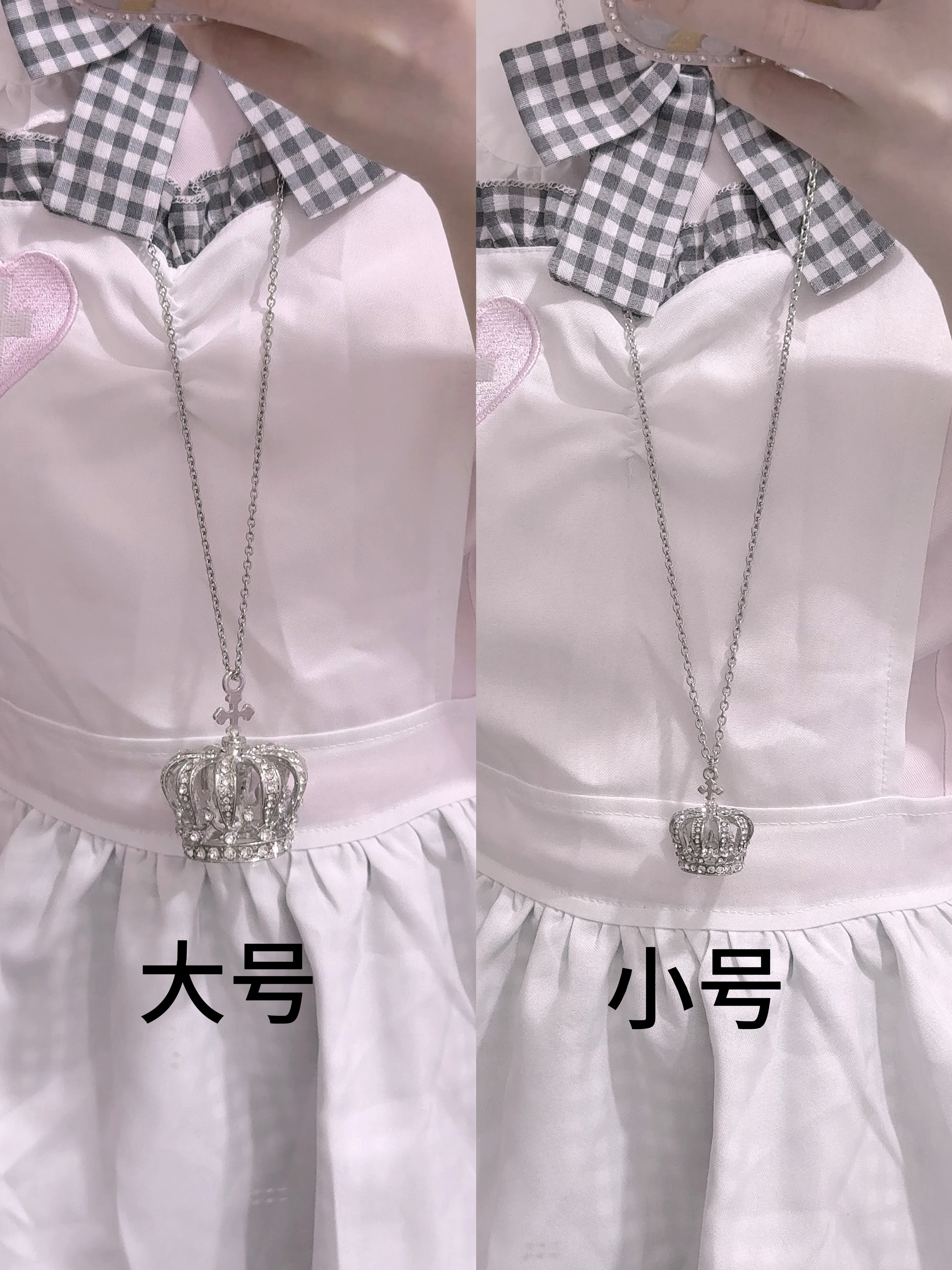 thumbnail for Handmade lace mass-produced Gothic subculture three-dimensional small large full diamond crown sweater chain