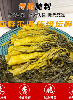 【传统盐渍·高品级咸菜】温州特产菜双顶咸菜榨菜芯酸菜麦饼专用