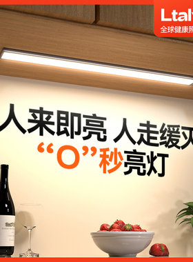 ltaly智能橱柜灯带充电式人体感应厨房衣柜酒柜鞋柜灯条无线自粘