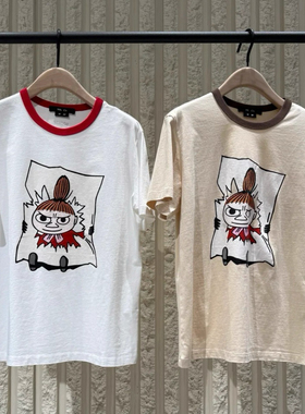 【MOOM联名】正品2026夏新品凉感棉质撞色印花T恤MBF2TEE043