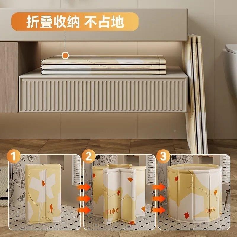 泡澡浴桶折叠大人家沐用洗澡桶儿童成人全身浴游泳泡浴缸浴盆WQ74