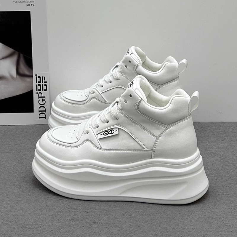 真皮高帮小白鞋秋冬加绒棉鞋爆款