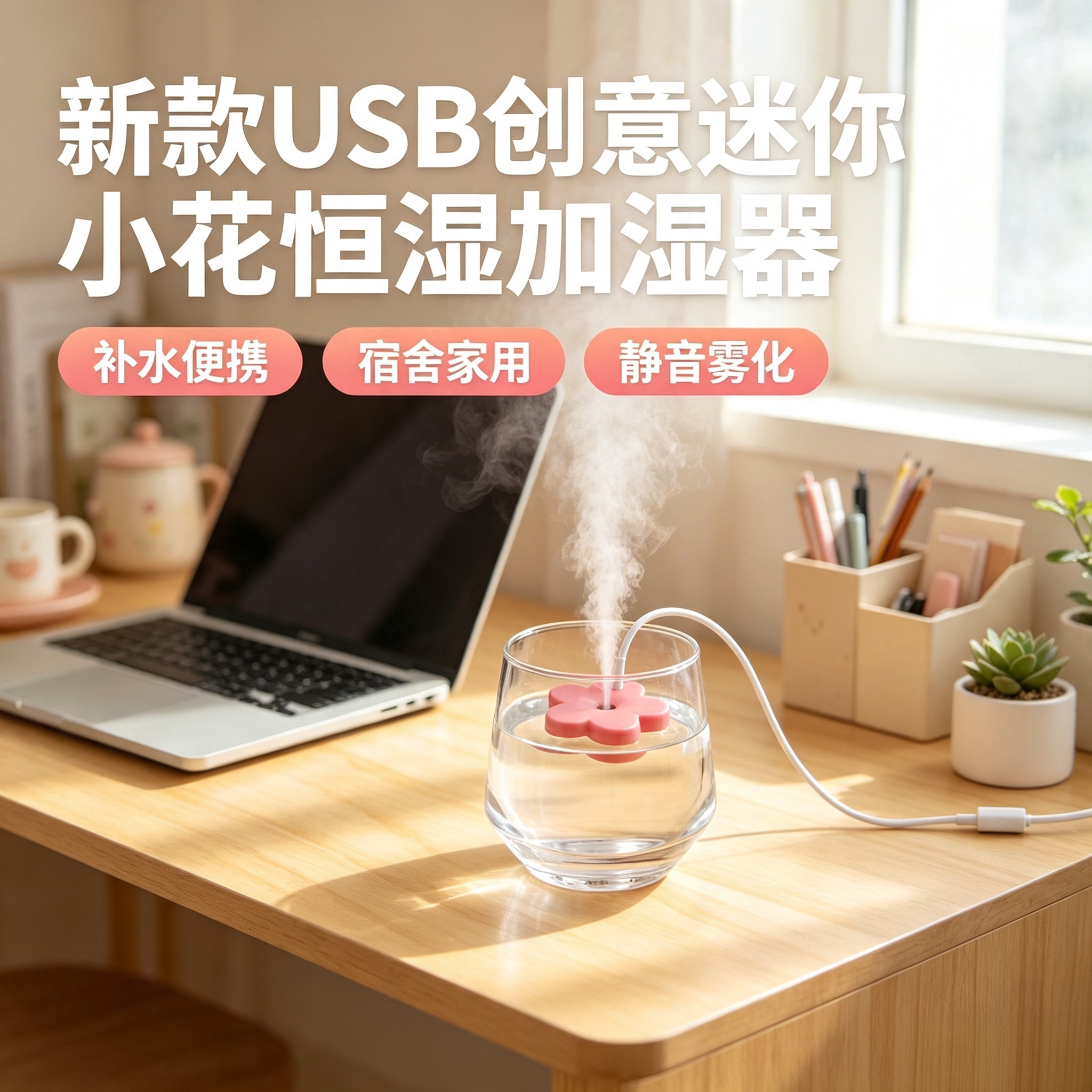 孵化机迷你加湿器微型家用全自动USB花朵加湿器孵化机配件雾化器