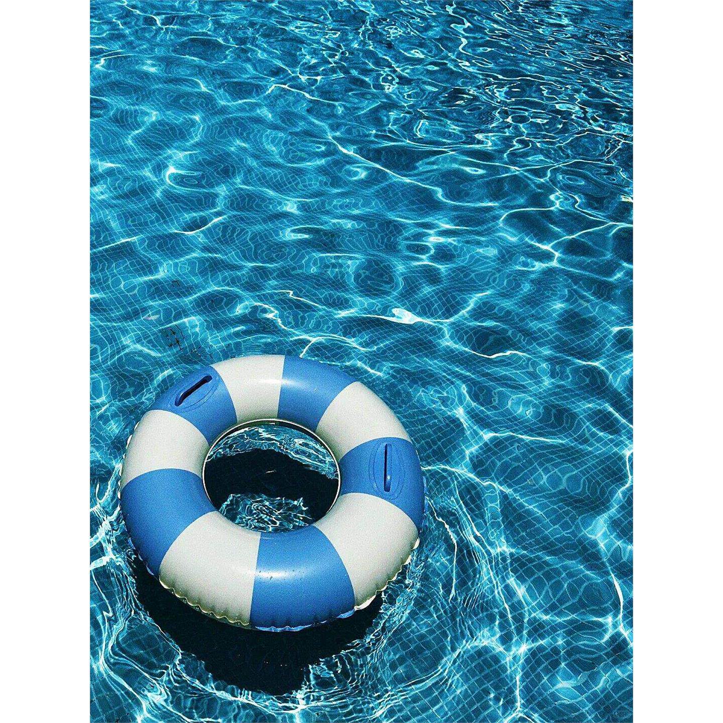 条纹游泳圈腋下加厚儿童成人通用品质复古男女度假拍照道具救生圈