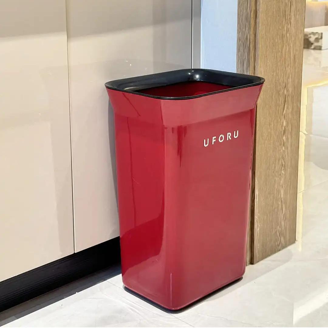 轻奢免弯腰大容量厨房垃圾桶家用卫生间防臭按压弹盖款大号垃圾筒