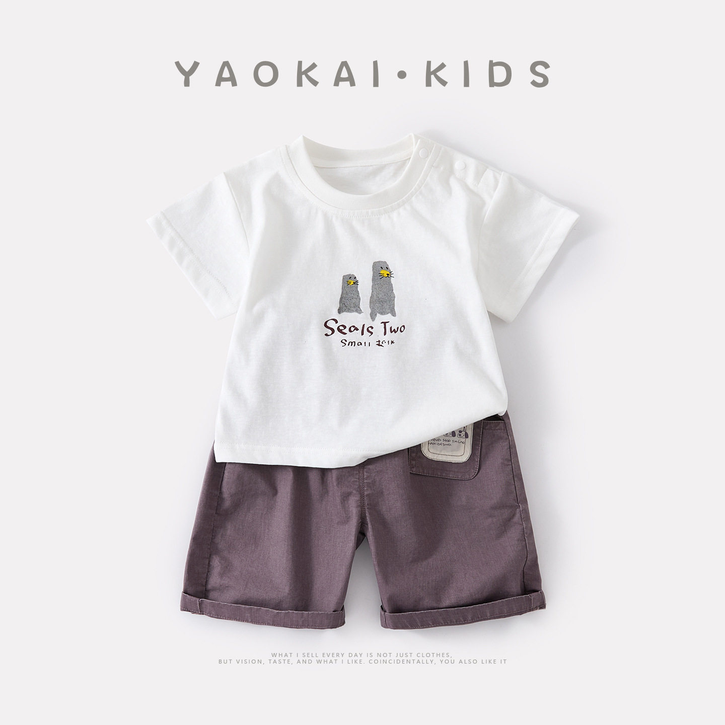 2026夏季薄款婴幼儿卡通印花短袖套装宝宝洋气休闲上衣短裤两件套
