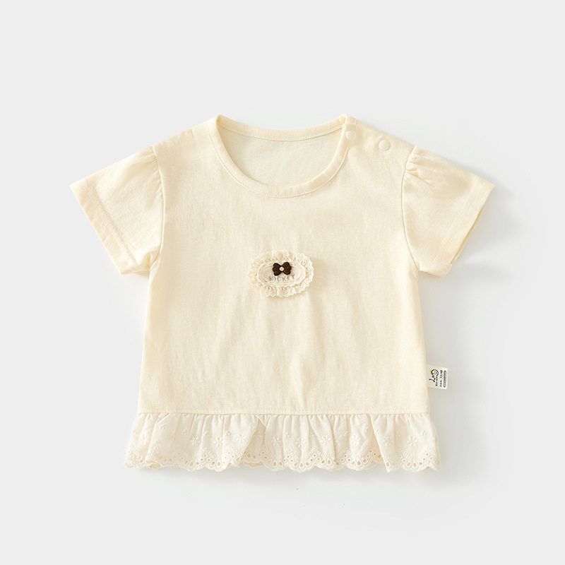 儿童短袖t恤0-3岁男女童宝宝冰肤棉半袖上衣婴儿夏季汗衫薄款童装
