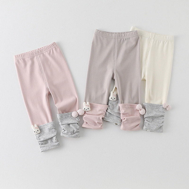 女宝打底裤2026春装薄款女童卡通长裤 a类婴幼儿春季百搭裤子