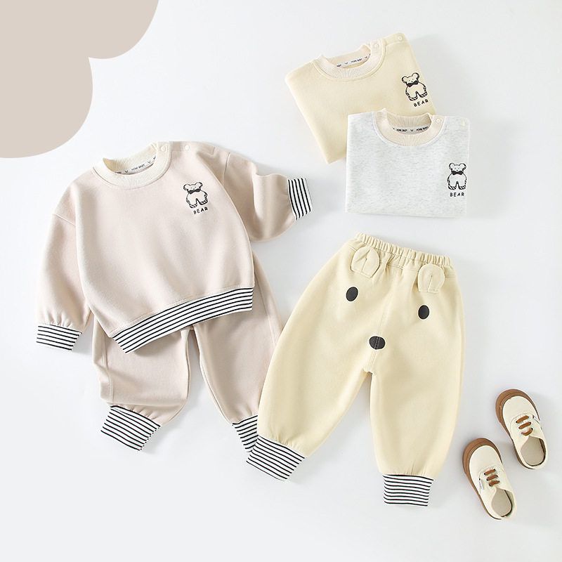 儿童套装宝宝春秋季外出服两件套男童女童卫衣卫裤卡通休闲中小童