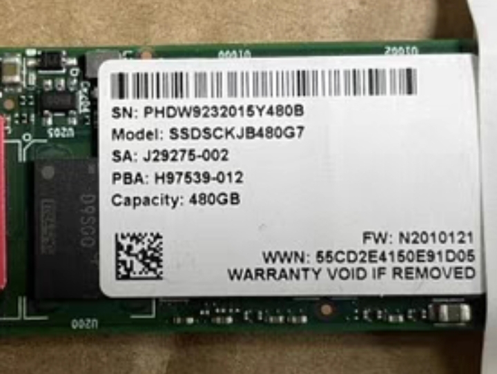 SSDSCKJB480G7  Intel 480G M.2，全新与拆机的，先询价