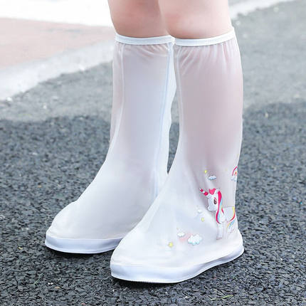 2023正雨儿童雨鞋套男孩女孩高筒透气防水雨防滑鞋套硅胶加厚耐磨