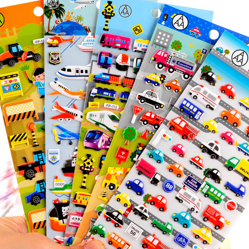 儿童奖励小汽车工程车贴纸