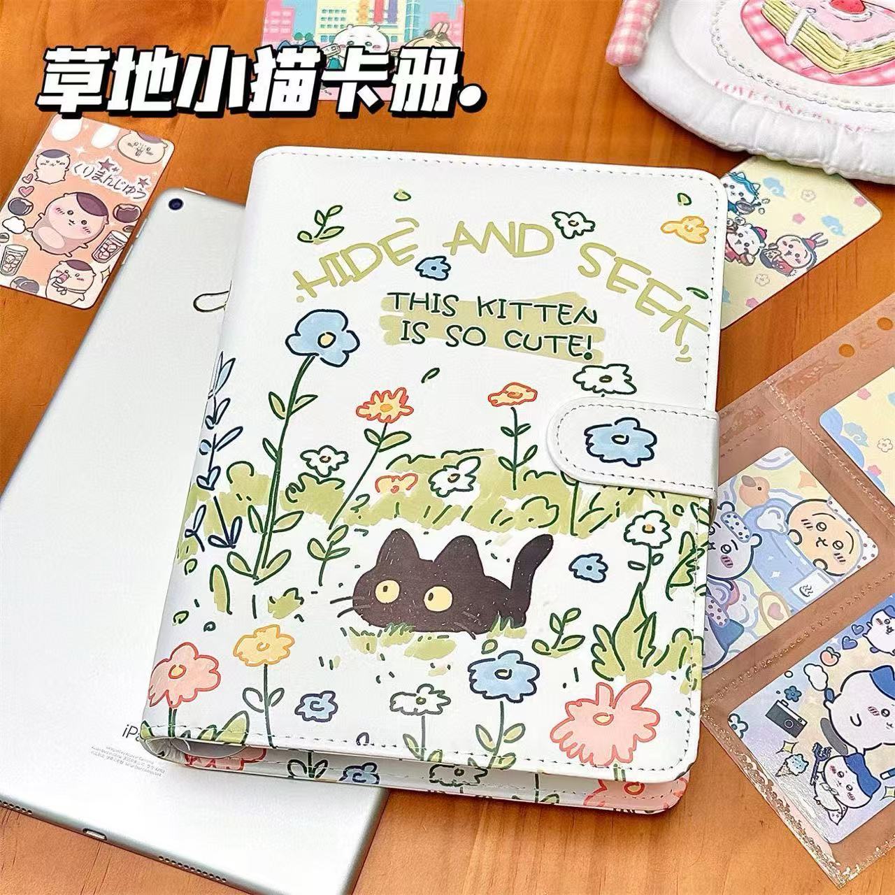 花丛小猫ins卡册小卡原创卡通a5