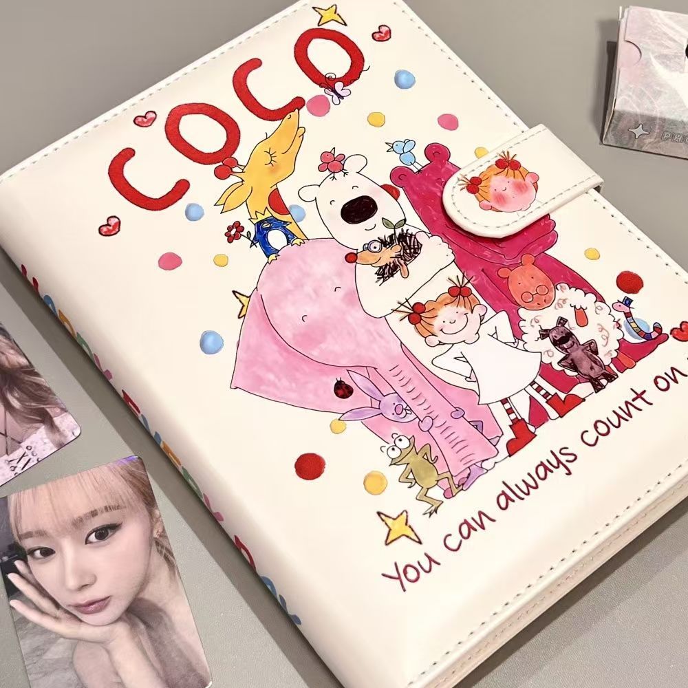 日系COCO酱全家福PU质a5卡册四宫