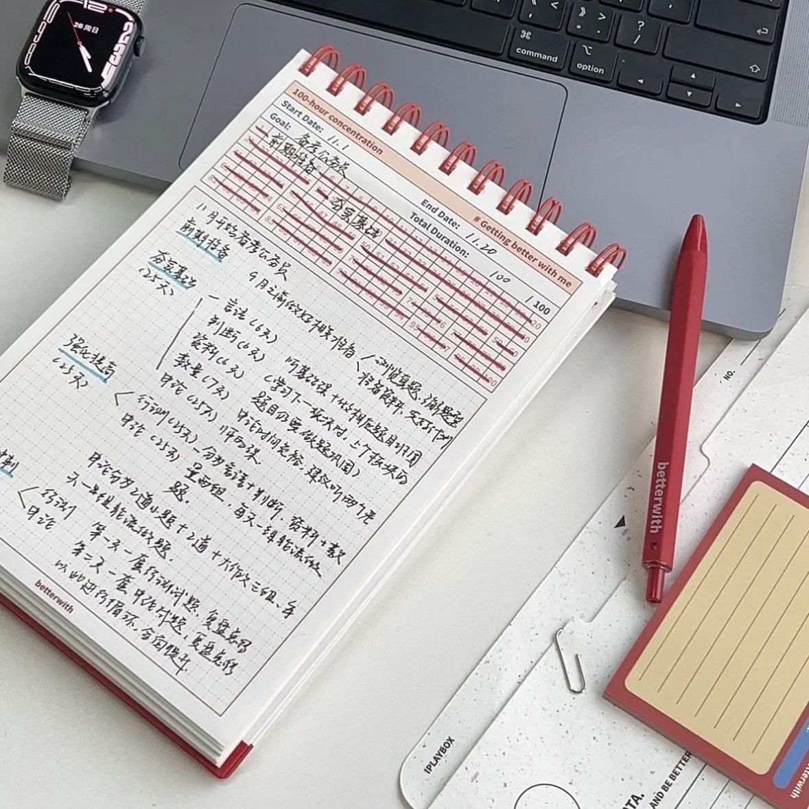 一万小时线圈本加厚耐用笔记本小众高颜值记事本日记本学生考研