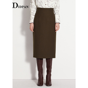 型高腰爆款 IDPAN女装 知性气质H版 新款 半身裙冬裙包臀裙女 冬季