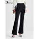 长裤 IDPAN女装 通勤开衩微喇脚口微喇裤 简约百搭时尚 新款