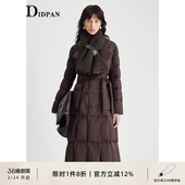 长款 通勤爆款 外套 新款 IDPAN安哥拉红鹅绒服羽绒服女士冬季