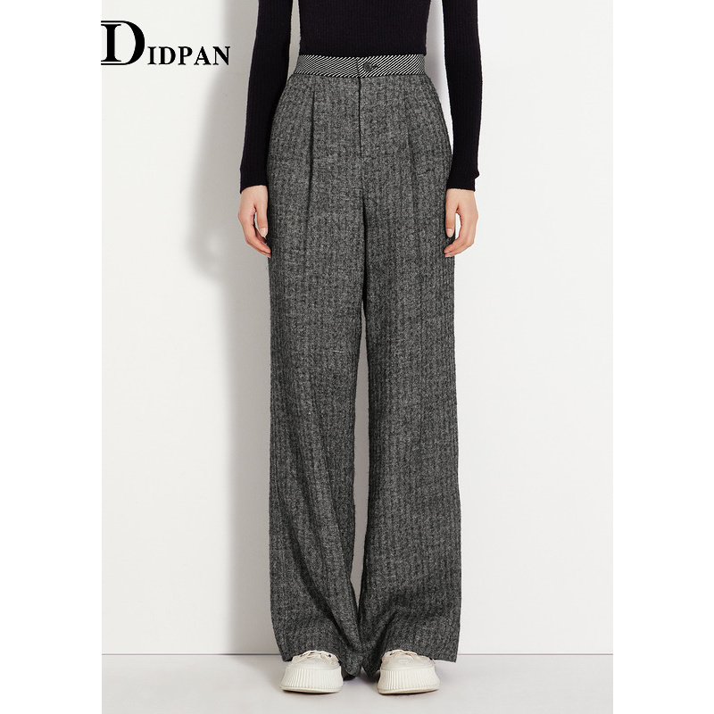 IDPAN通勤百搭高腰阔腿裤