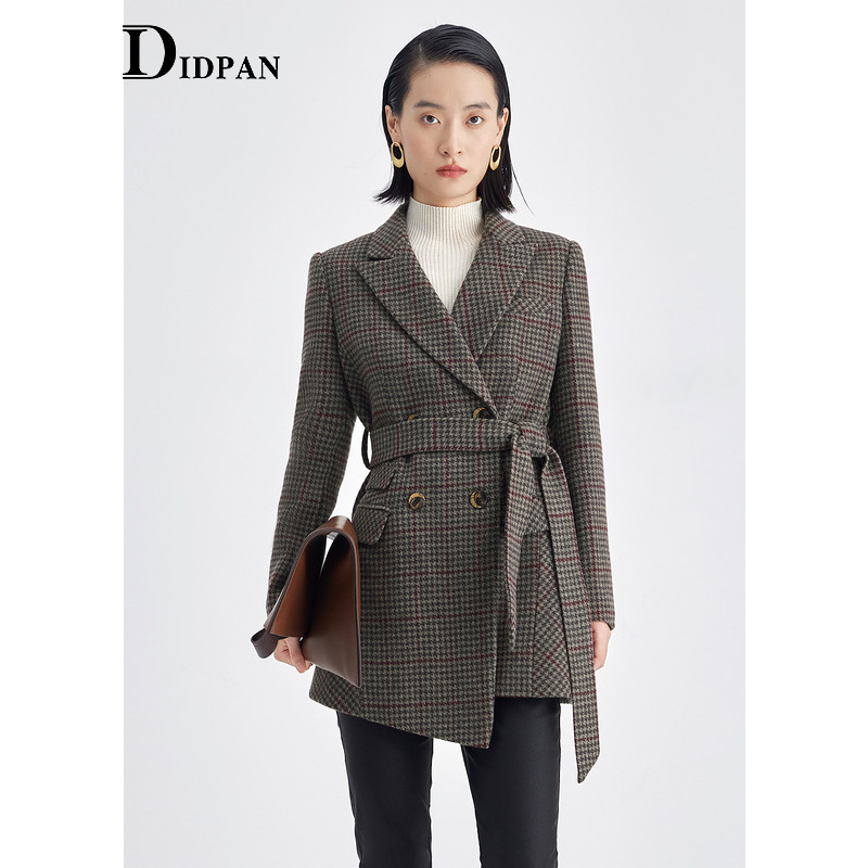 IDPAN通勤不对称羊毛西装外套