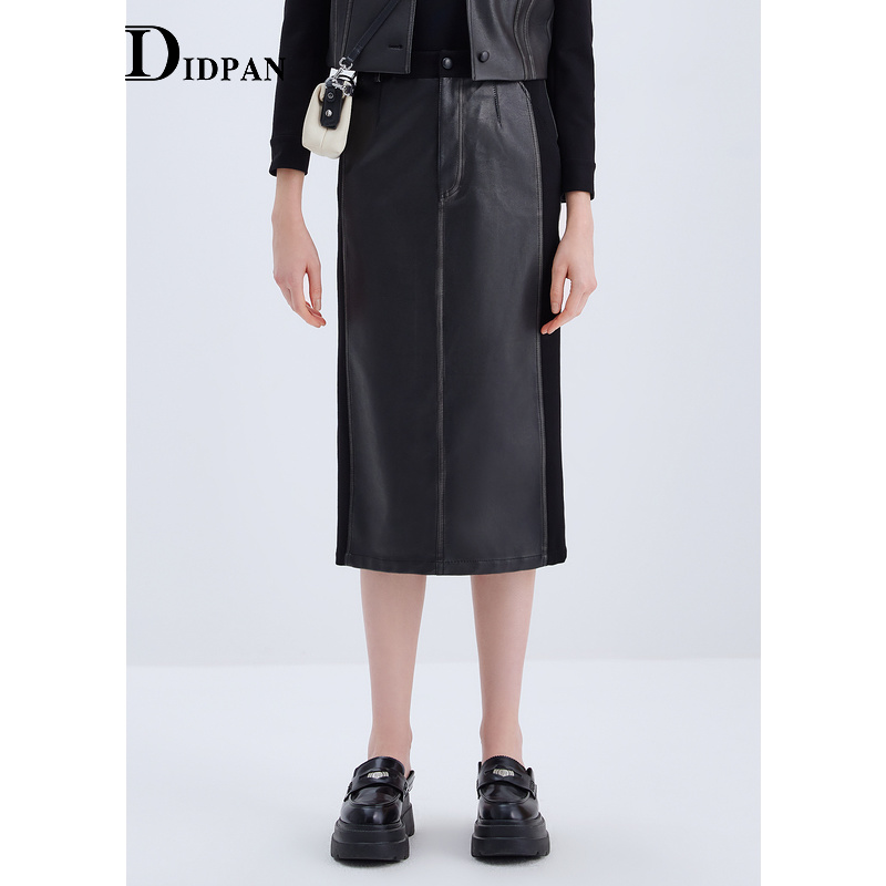 IDPAN时尚百搭直筒半身裙