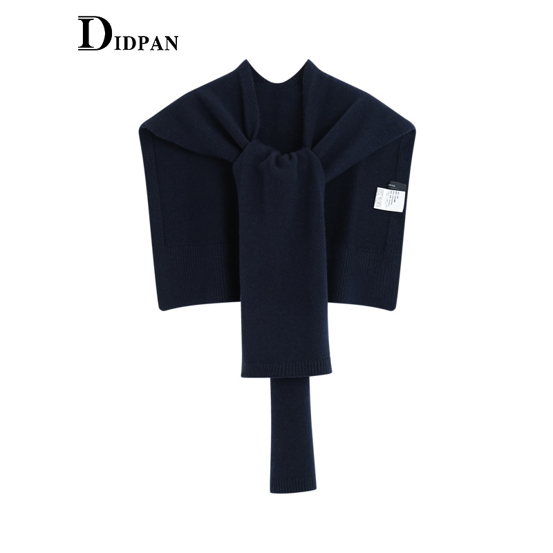 IDPAN披肩女新款时尚通勤气质百搭设计感针织外搭