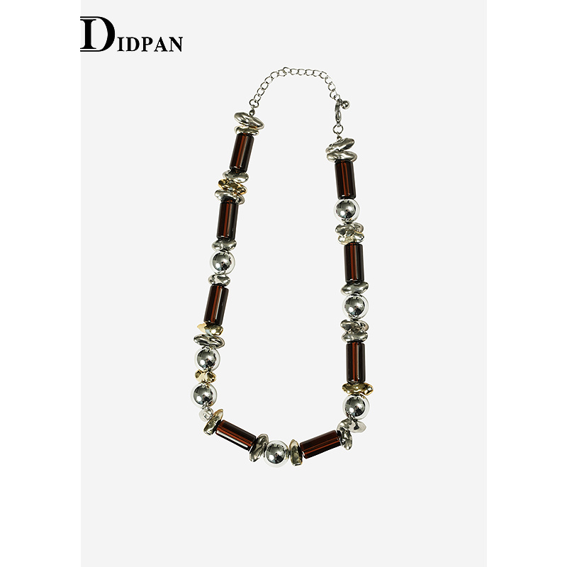 IDPAN女装品牌项链2025秋季新款商场同款精致百搭串珠锁骨项链