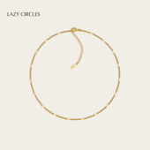 LAZY CIRCLES金色闪闪项链女轻奢高级感锁骨链