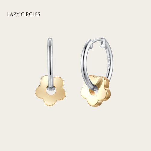 LAZYCIRCLES花花耳环S925银