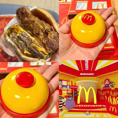 麦当劳同款铃铛直播铃铛抢拍神器手按抢答铃上菜餐桌宠物按铃