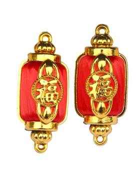 新年丝线金框福字冬瓜小灯笼配件