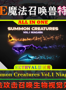 UE5虚幻5特效 Summon Creatures Vol.1 Niagara 召唤生物视觉效果