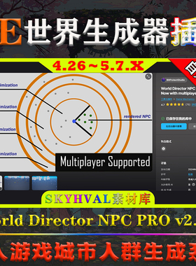 UE4.26-5.7.X虚幻插件 World Director NPC PRO 角色模拟优化工具