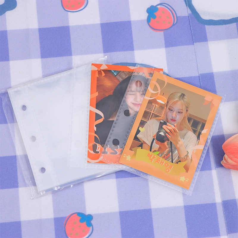 ins风3孔活页替芯卡册卡页3寸相册收纳册活页 透明内页拍立得