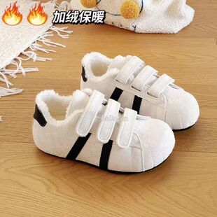 废土风冬季保暖女鞋勃肯鞋2026新款爆款厚底小白鞋二棉鞋德训鞋子