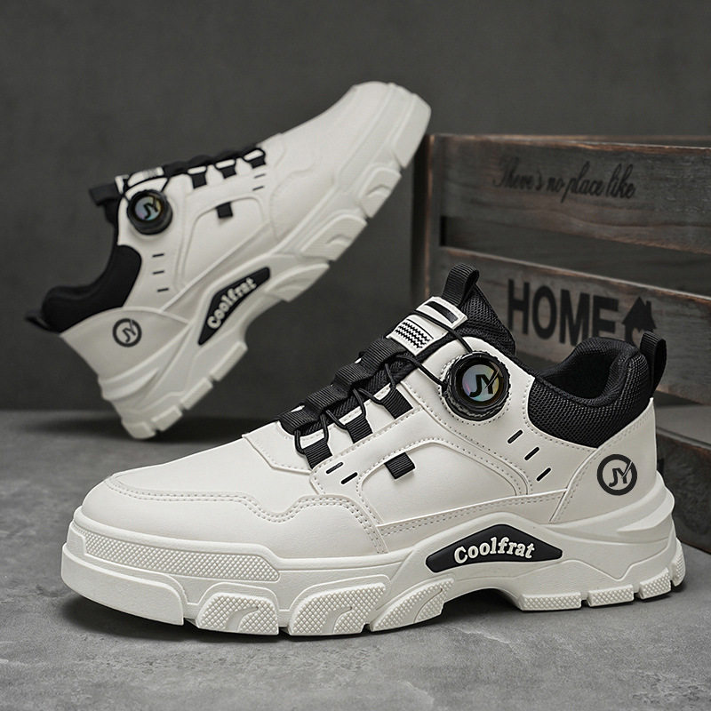 秋季男鞋2026新款透气工装鞋潮流百搭马丁靴男厚底小白鞋运动板鞋