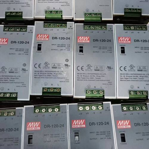 台湾明纬MEAN WELL开关电源DR-120-24 24V