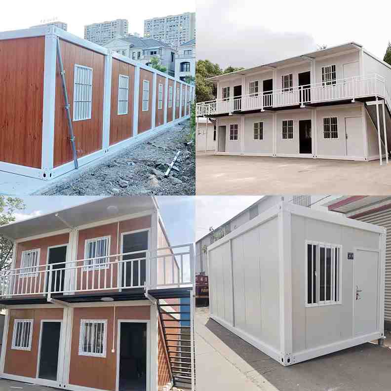定制住人集装箱房移动房彩钢板房快拼箱房工地临时房办公室简易房