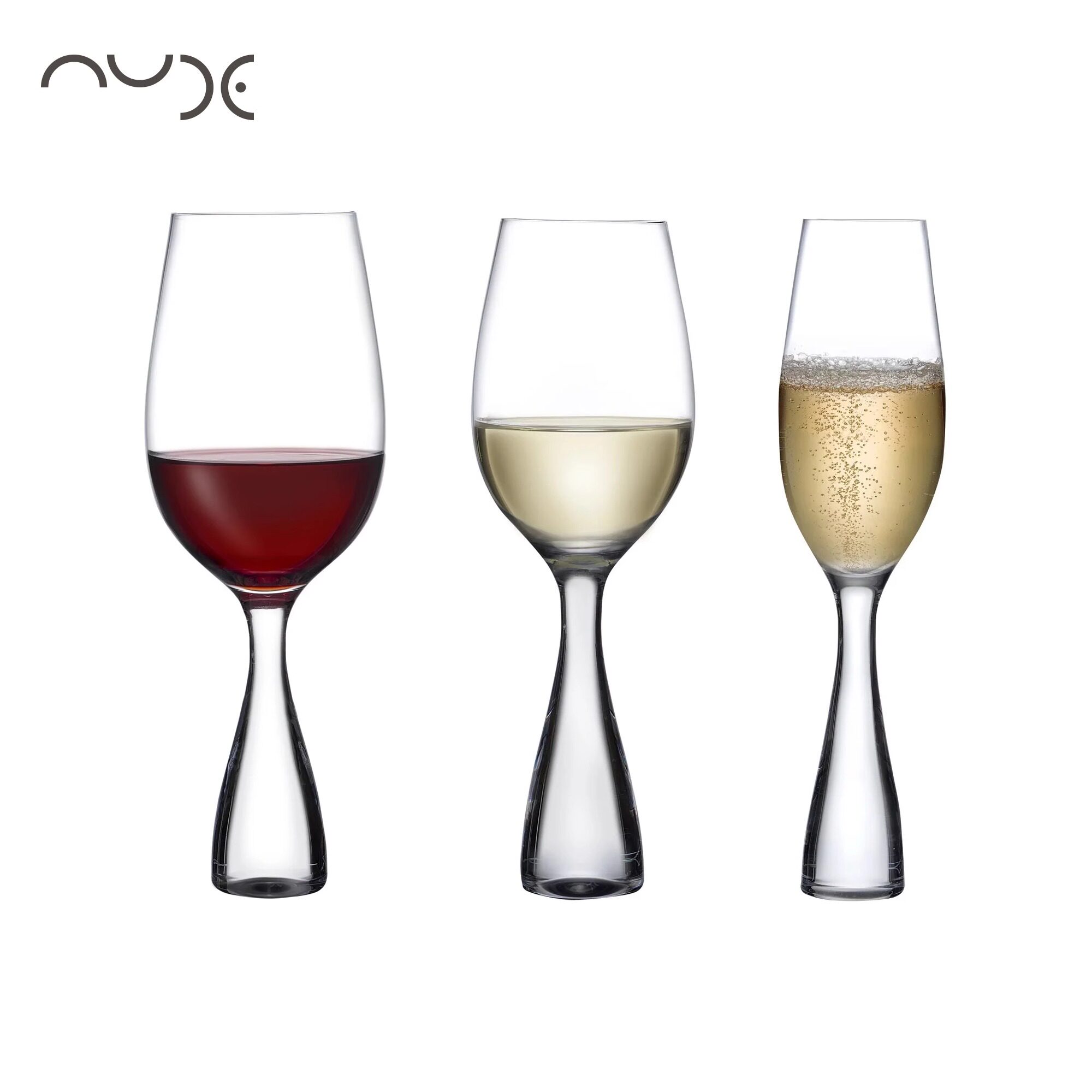 土耳其Nude进口Wine Party欢颂酒杯水晶红酒杯白葡萄香槟杯礼盒装