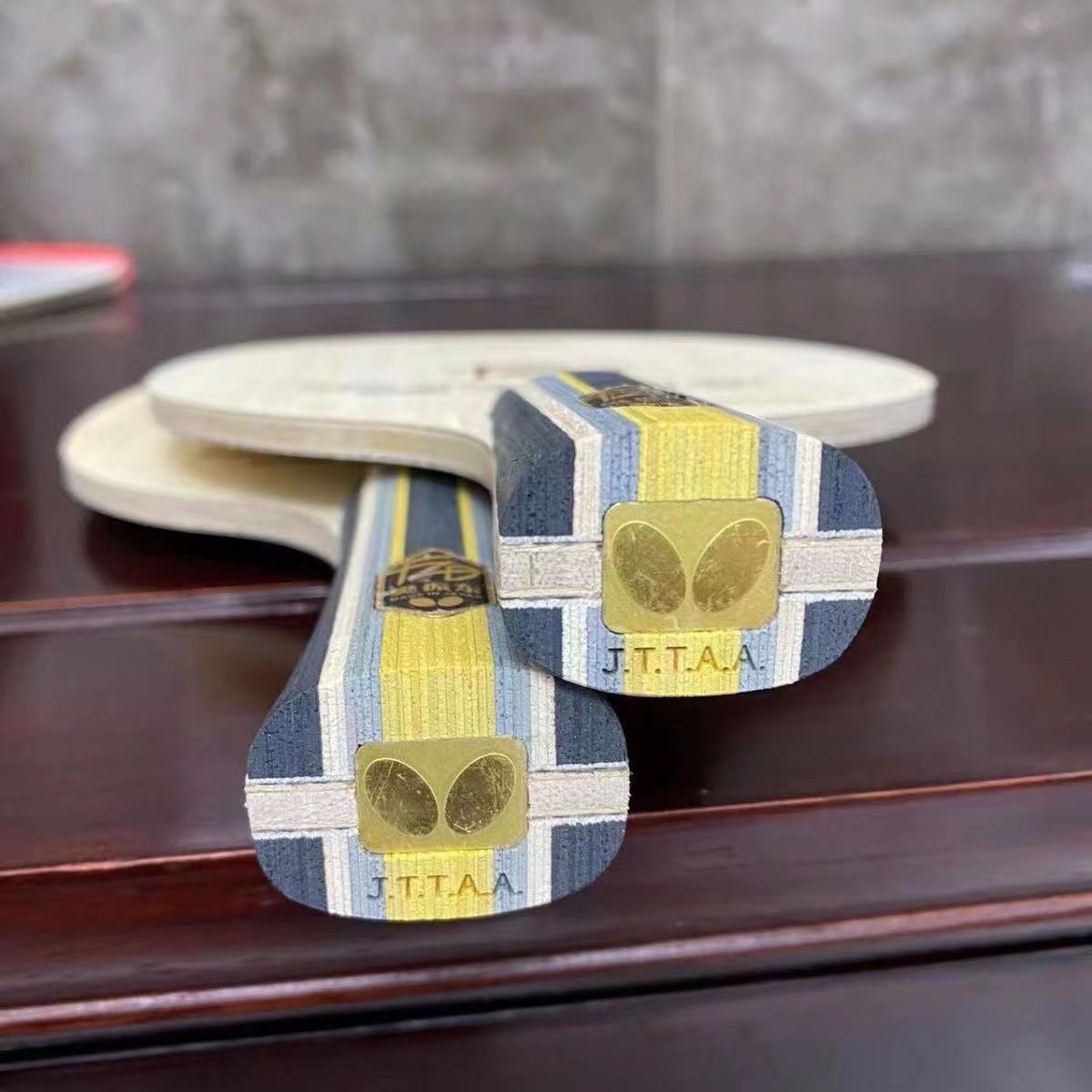 蝴蝶新款樊振东szlc乒乓球拍底板同结构外置横拍直拍DIY成品拍