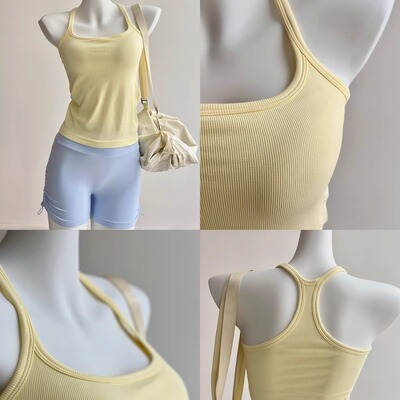 ZUERS 普拉提固定一体杯运动背心内衣美背防震遮副乳轻塑工字背心