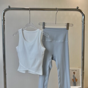 ZUERS 24MAR甜酷交叉小背心白带胸垫瑜伽健身运动女