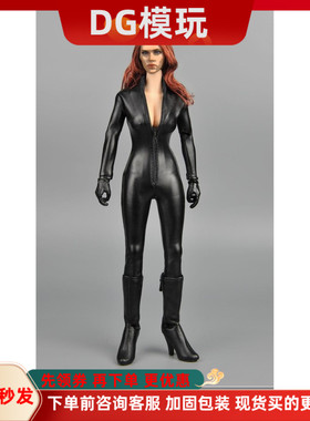 现货 ZYTOYS-1：6兵人 皮衣 黑色连体衣 ZY15-2 女人偶衣服 车手