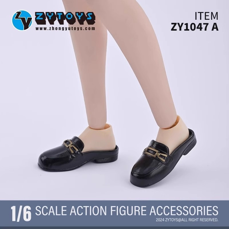 ZYTOYS 1/6 女兵人 ZY1047 平底凉拖鞋 包头半拖鞋 BJD 娃娃 现货
