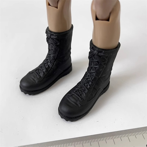 1/6兵人 散件 空心作战靴 战术鞋 作训鞋 黑色鞋子 仿真模型 现货