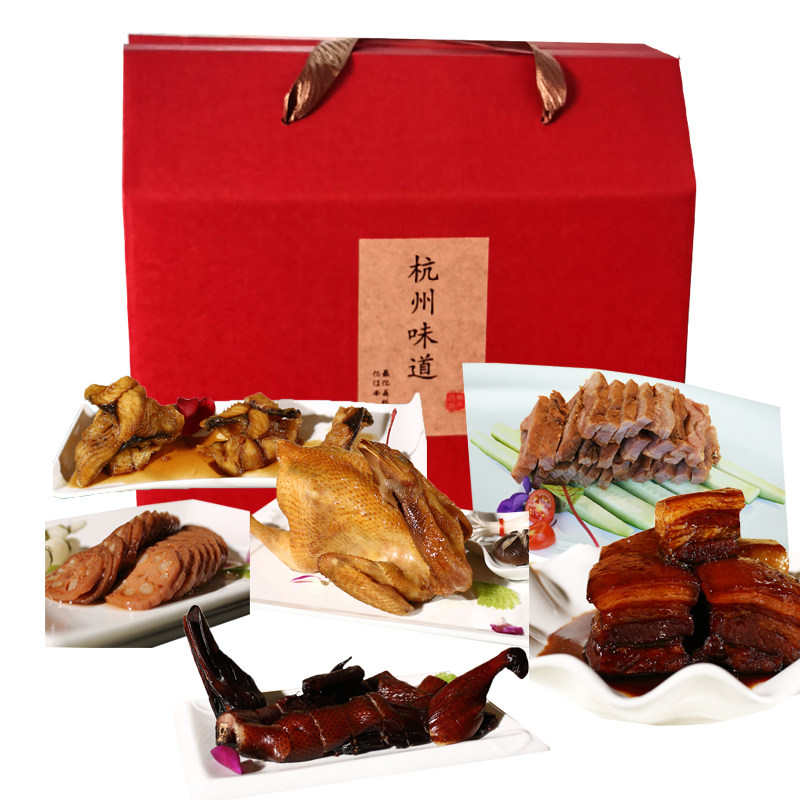 年货大礼盒6款6味 杭州特产酱鸭东坡肉叫花鸡茶糕伴手礼