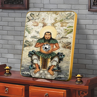 华夏民族人文始祖太昊伏羲氏画像挂画家用供奉摆台青帝神像画摆件