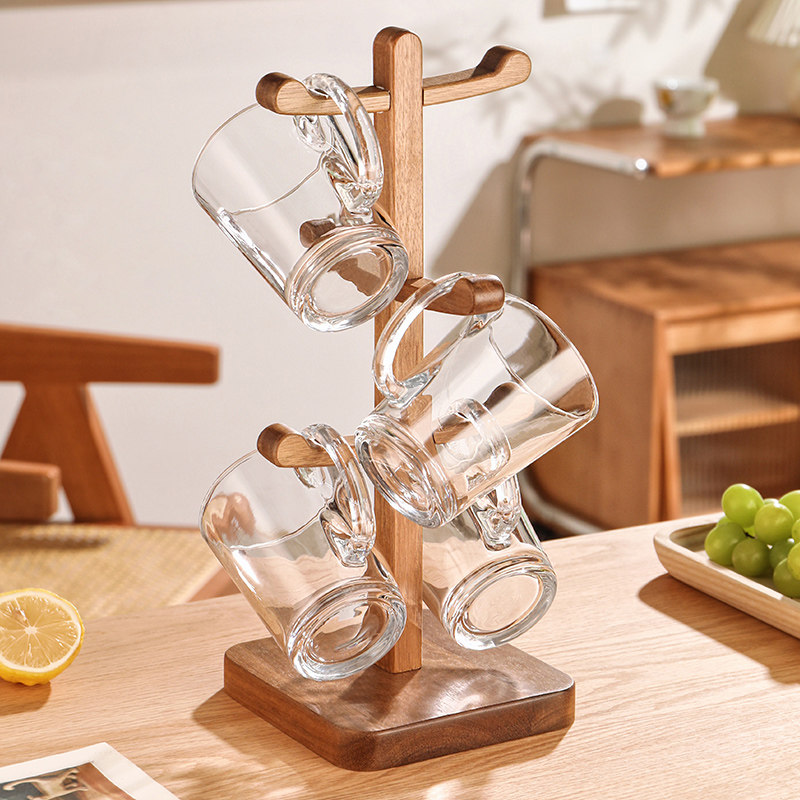实木杯架倒挂沥水桌面置物家用咖啡杯马克杯玻璃水杯茶杯收纳架子