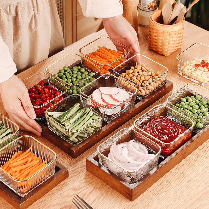 玻璃调味碟蘸料碟家用调料碗火锅酱料酱油醋碟咸菜小菜碟小吃盘子